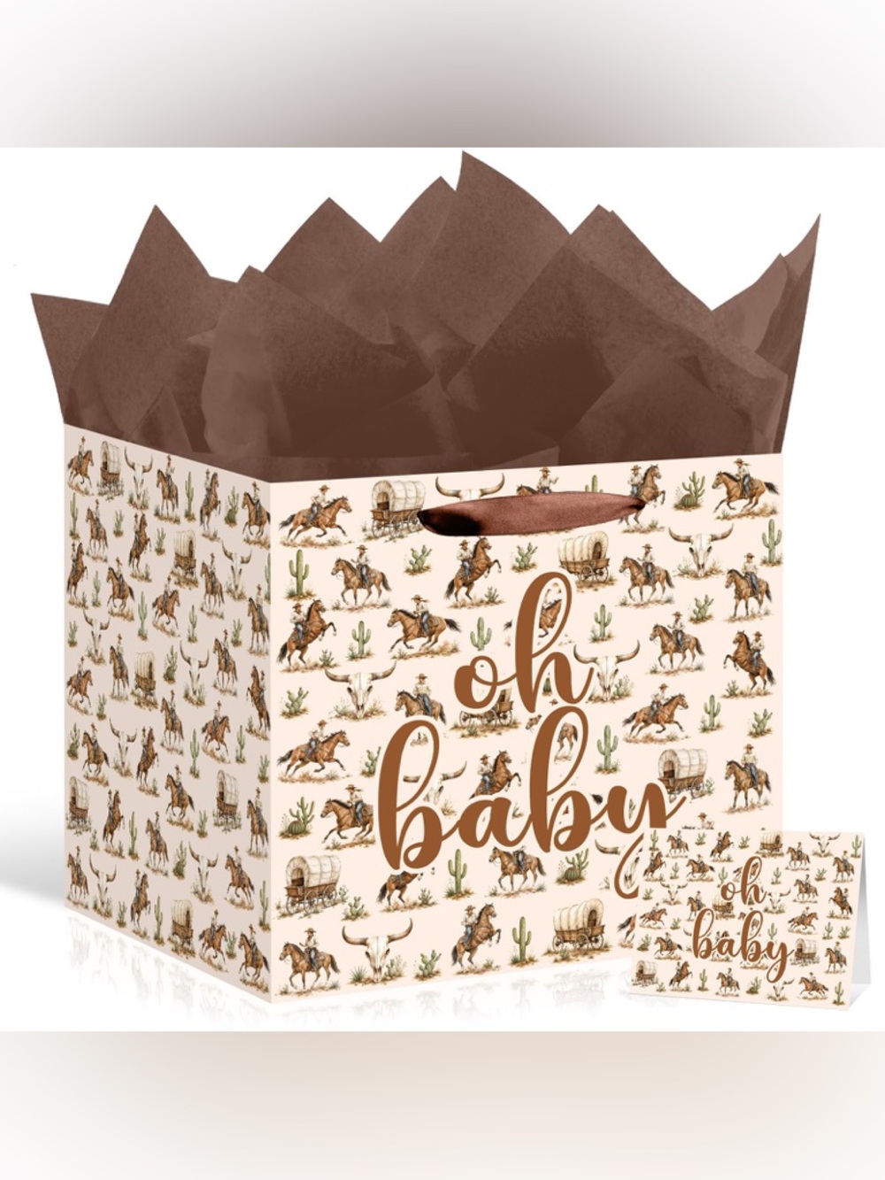 Oh Baby Western Brown Gift Bag for Kids